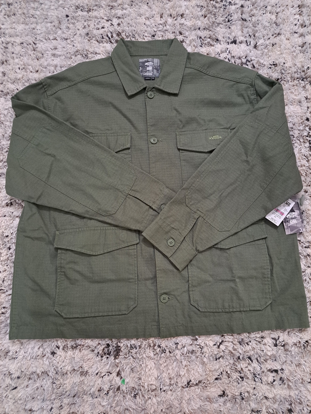 Vans Skate Atiba Military Overshirt Shirt Jacket XL